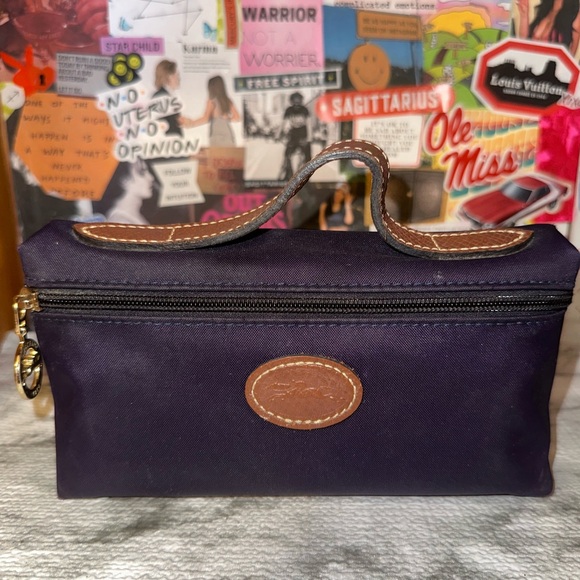 Longchamp Handbags - Longchamp Le Pliage Nylon Cosmetics Case In Gunmetal